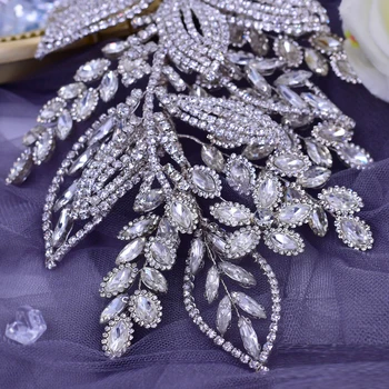 YouLaPan HP427 Diamante Floare Mare Bentita de Mireasa de Lux Stras Accesorii de Par de Nunta Handmade Petrecere de Păr Bijuterii Cadouri