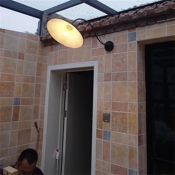 8M Lampă de Perete în aer liber Clasice Sconces Lumina Impermeabil Corn Forma Acasă cu LED-uri Pentru Villa Veranda