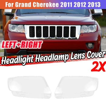 1 Pereche Stanga+Dreapta pentru Jeep Grand Cherokee 2011-2013 Faruri Masina de protecție a Lentilelor Farurilor Abajur Lumină Față de Acoperire Coajă
