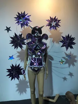 Costume de Halloween Petrecere de fata Violet armura războinic spațiu cosplay costum bar comerciale echipa de dans parada personalizate