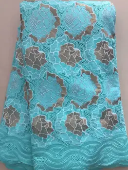 2019 New sosire Africane Bazin Riche Getzner tesatura cu cer albastru Broderie dantela pentru rochie Africane dantela tesatura transport gratuit PY