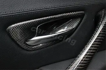 4BUC/Set Fibra de Carbon Mânerul Ușii Prinde Cupa Castron Capacele se Potrivesc Pentru BMW seria 5 F10 Sedan 2011-Styling Auto