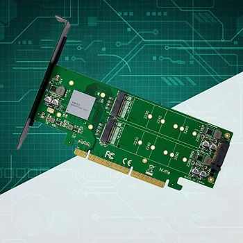 PCIe3.0 X16 ASM2824 Card de Expansiune 4-Port M. 2 NVME SSD Patru-Canal MKEY NVME Card de Expansiune Adaptor PCI-E Converter