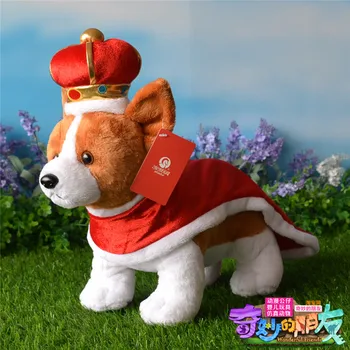 Noi pluș Welsh Corgi jucărie de câine de înaltă calitate, roșu Imperial crown maro picioare câine papusa aproximativ 32cm