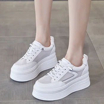 Chunky Alb Adidasi Pantofi pentru Femei Pe Tocuri de Moda de Vara pentru Femei Tenis 2022 Platforma Pantofi Femei Casual Sneaker Femeie Apartamente