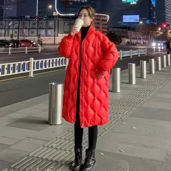 Cald Gros Parka Femei Haină Lungă De Iarnă Jos Puffer Jacheta De Lux De Designer 2021 Plus Dimensiune Haine De Stil Coreean Palton Uza