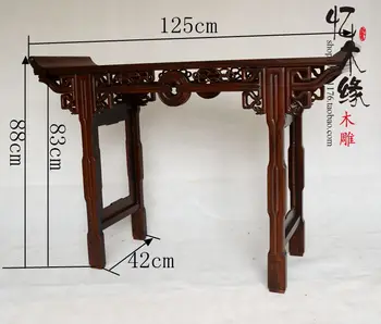 Masa din lemn de trandafir câteva Chinez antic din lemn de abanos cazul deveni deformat capul tău tămâie altar mobilier