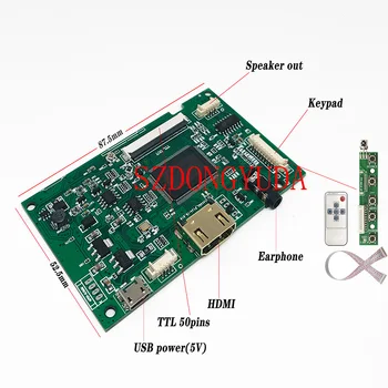 Noi O+ 7 Inch IPS TOATE SIGHl 165*100mm 50Pin 1024*600 Generale Panou LCD Cu Control HDMI Placa de baza GT911 Ecran Tactil