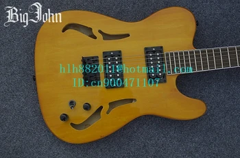 Transport gratuit noul Big John gol singur val chitara electrica in galben fabricat în China JT-10