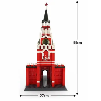 Prietenii Figuri de Construcție Bloc rusesc Turnul cu Ceas Model Blocuri Jucarii pentru Copii City Street View Cărămizi Jucării pentru Băieți