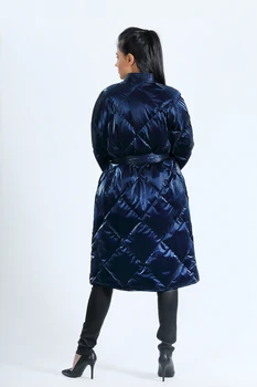 9ThWave 2020 yeni lüks mikrojel kadın kaban soğuk geçirmez ceket su geçirmez kumaş kadın kaban trençkot hanorac TXK-04