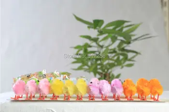 Paste cu pui Paste pui Pachet de 30 de Seturi de Drăguț Paști Chenille Pui pentru Copii Multicolor Pui de Paști 24buc/set