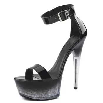 Femeile 5cm Platforma Sandale Gladiator Rochie Complet 15cm Tocuri inalte Polul Pantofi de Dans Sexy Fetish Party Club de noapte Femei Pantofi