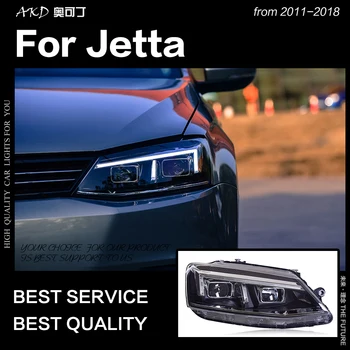 AKD Styling Auto Lampă de Cap pentru VW Jetta Mk6 Faruri LED 2011-2018 R8 Design Faruri Drl Hid Bi-Xenon, Accesorii Auto
