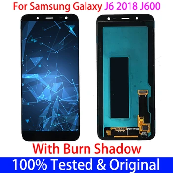 Original AMOLED Cu arde umbra LCD Pentru Samsung Galaxy J6 2018 J600F J600 Display Cu Touch Screen de Asamblare de Piese de schimb