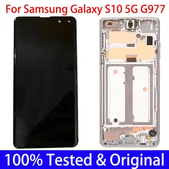 Original AMOLED Ecran pentru Samsung Galaxy S10 5G G977U G977B Display LCD Touch Screen de Asamblare 6.7