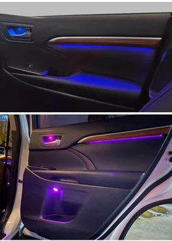 LED-uri auto Atmosfera Lampa Decora Lumina Pentru Toyota Vellfire Alphard Usi de Interior Lumina Ambientala Masina Decora Lumina de Neon LHD/RHD