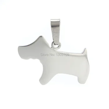 50pcs Moda bijuterii DIY lustrui lustruit mini câine Pandantiv inox Metal Colier Pandantiv pentru barbati femei en-gros preț