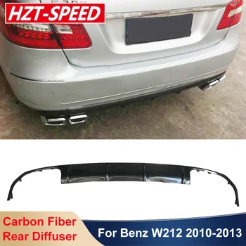 W212 V Stil Real Fibra De Carbon Spate Buza Bara De Protecție Din Spate Spoiler Difuzor Body Kit Pentru Mercedes Benz W212 E260 E300 E350 Bara 2010-
