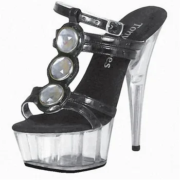 Gust fin de 15 cm cu tocuri înalte, cu spectacole regina sexy club de noapte sandale pentru femei de Moda pantofi