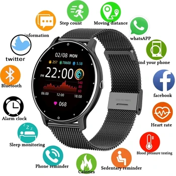 GEJIAN Ceas Inteligent Bărbați Ecran Tactil Complet Sport Fitness Ceas IP67 rezistent la apa Bluetooth Pentru Xiaomi Ios Android Smartwatch Femei
