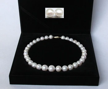 AAA natural Veritabil 16-17mm rotund alb colier de perle