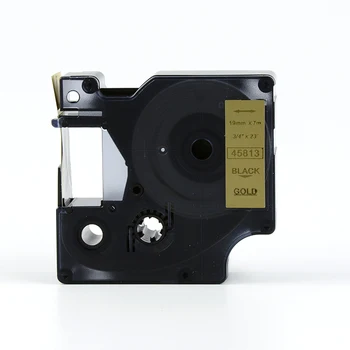 15 buc Compatibil DYMO label manager caseta D1 45813 negru pe aur 19mm