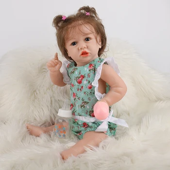 Hoomai Nou baby-doll fata renăscut silicon păpuși Renăscut Baby Dolls Silicon Moale Copii Cadou mai Bune tovarăși de joacă
