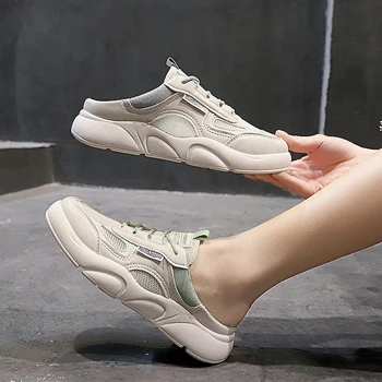 2021 Femei Sandale Pantofi de Vara Plat Jumătate Papuci Pantofi de Panza Adidași Flip-Flops Pantofi Catâr Pantofi pentru Femeie Sandale Marime 35-40