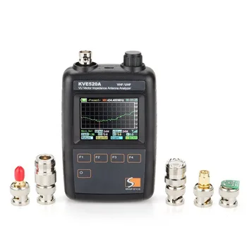 KVE520A VHF/UHF VU Vectorul Impedanță Antenă Analizor cu 5 Adaptoare pentru Amatori Radio KVE 520A Vector Radio Walkie Talkie