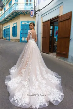2022 Appliqued cu Margele rochie de mireasa Sexy fierbinte de vânzare maneca Lunga rochie de mireasa robe de soirée femme
