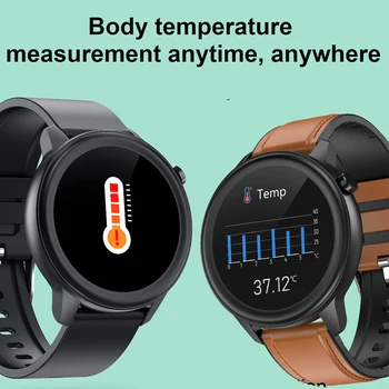 Ceas inteligent 2021 Temperatura Corpului Ecran Tactil Complet de Ritm Cardiac tensiunea Arterială de Oxigen Smartwatch Bărbați IP68 Impermeabil Trupa de Fitness
