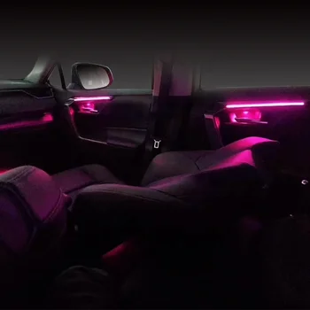 Scena Noua Moda De Iluminat Auto Sistem Pe 64 De Culori Atmosfera Iluminat Ambiental De Lumina Pentru Toyota Wildlander