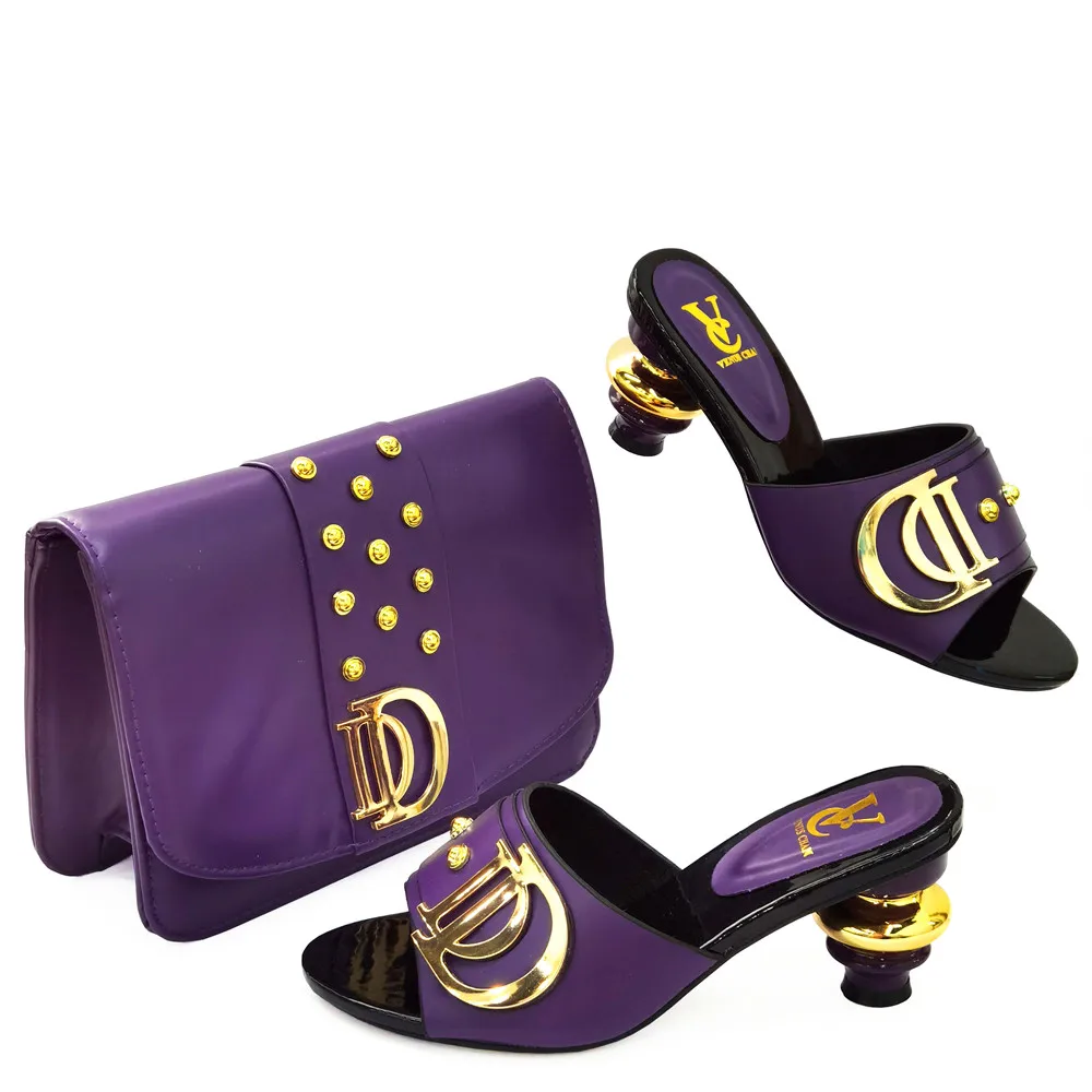 Violet Papuci De Casă Asortate Cu Geanta Pentru Femei Pantofi și Geantă Africane Doamnelor Petrecere De Nunta Pantofi cumpara online ~ Pantofi pentru femei < Guar.ro