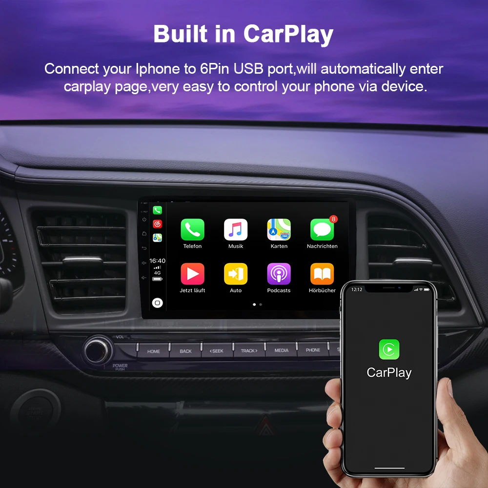 9inch Android 4G+64G Carplay Auto Radio Stereo For Citroen C3-XR